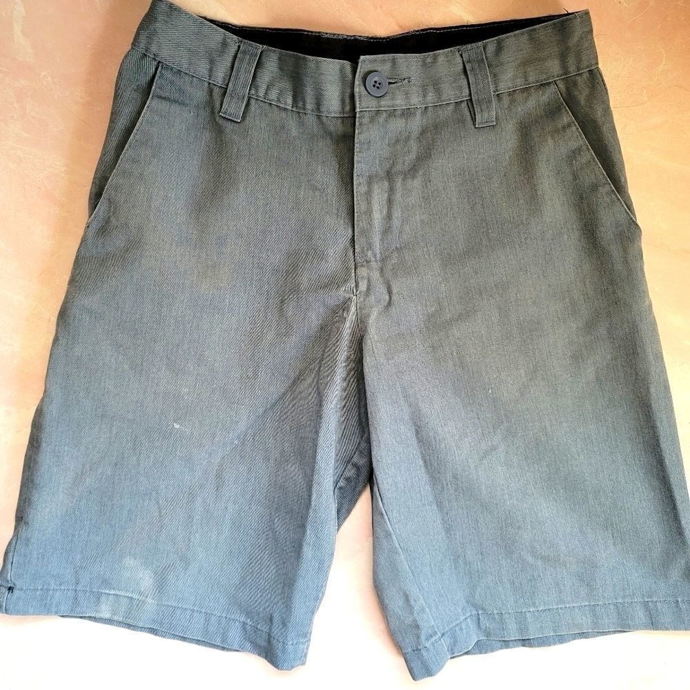 Boys Youth surfer skater shorts long board grey